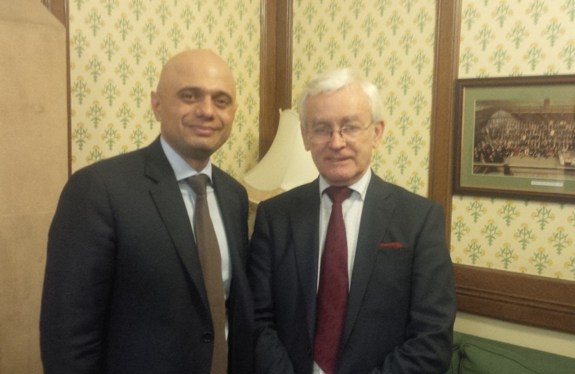 Martin with Sajid Javid MP