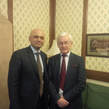 Martin with Sajid Javid MP