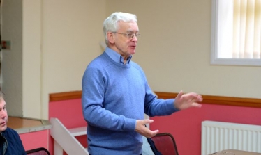 Martin Vickers MP for Cleethorpes speaks during the meeting 