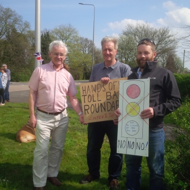 Martin with Cllr Stephen Harness and Cllr Nick Pettigrew