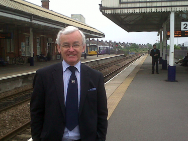 Martin at the train station